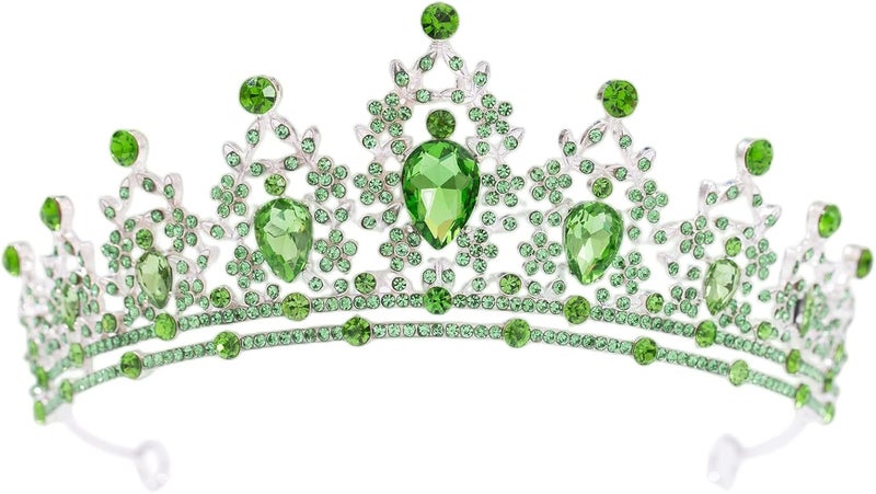 FORSEVEN Crystal Tiaras for Women, Wedding Tiaras and Crowns for Women Tiaras for Birthday Party Princess Crown Hair Accessories Bride Rhinestone Christmas Decorations Headband - Image 1